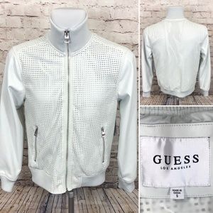 Guess Men's Perforated Bomber Jacket Sz Small